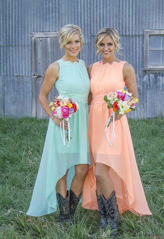 bride dress with cowboy boots ...