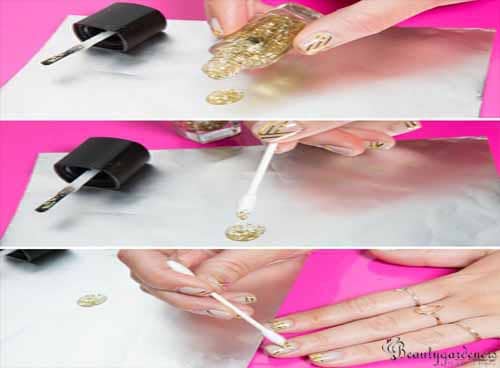 how to apply glitter polish